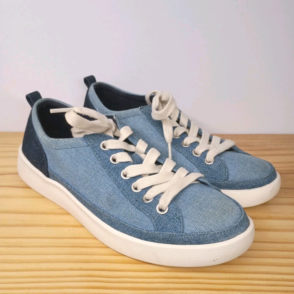 Vionic Winny Denim Sneakers Shoes Women's Size 6.5 Blue Comfort Arch Support